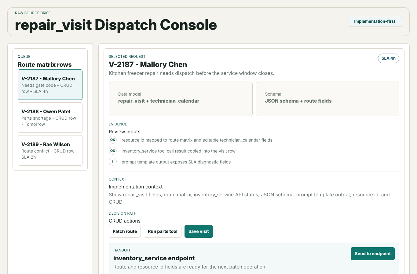 Deterministic - Material UI only screenshot